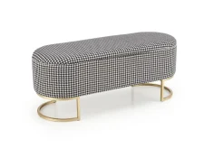 Halmar Fotele*HARMONY ławka z funkcją pojemnika, czarny / biały / złoty (1p=1szt)1 sztuka