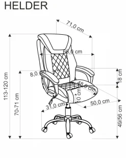 Halmar Fotele*HELDER fotel gabinetowy czarny (1p=1szt)1 sztuka