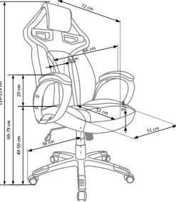 Halmar Fotele*HONOR fotel gabinetowy czarno-czerwony1 sztuka
