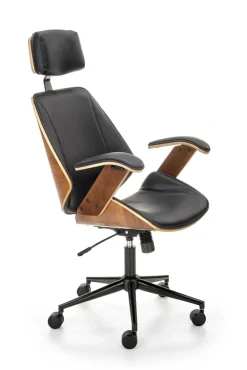 Halmar Fotele*IGNAZIO fotel obrotowy, orzechowy-czarny (1p=1szt)1 sztuka