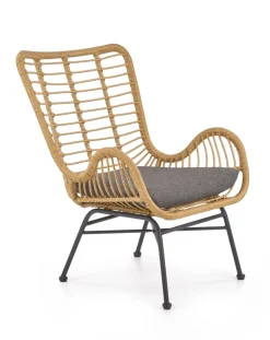 Halmar Fotele*IKARO fotel czarny / naturalny / popielaty (1p=4szt)1 sztuka