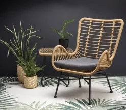 Halmar Fotele*IKARO fotel czarny / naturalny / popielaty (1p=4szt)1 sztuka