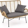 Halmar Meble Ogrodowe*IKARO XL sofa naturalny-popiel (1p=2szt)1 sztuka