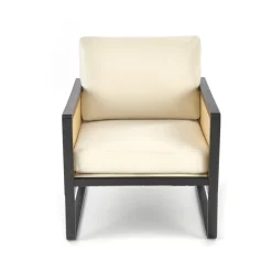 Halmar Fotele*ILARIO fotel wypoczynkowy, czarny / naturalny (1p=1szt)1 sztuka