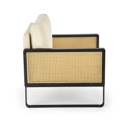 Halmar Fotele*ILARIO fotel wypoczynkowy, czarny / naturalny (1p=1szt)1 sztuka