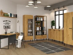 Mebelbos Biurka Do Biura|Biurka Do Pokoju Młodzieżowego*Industrialne biurko z szufladą Santes