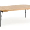 Halmar Stoły*INFERNO stół rozkładany dąb naturalny - czarny (2p=1szt)1 sztuka