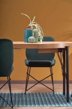 Halmar Stoły*INFERNO stół rozkładany dąb naturalny - czarny (2p=1szt)1 sztuka