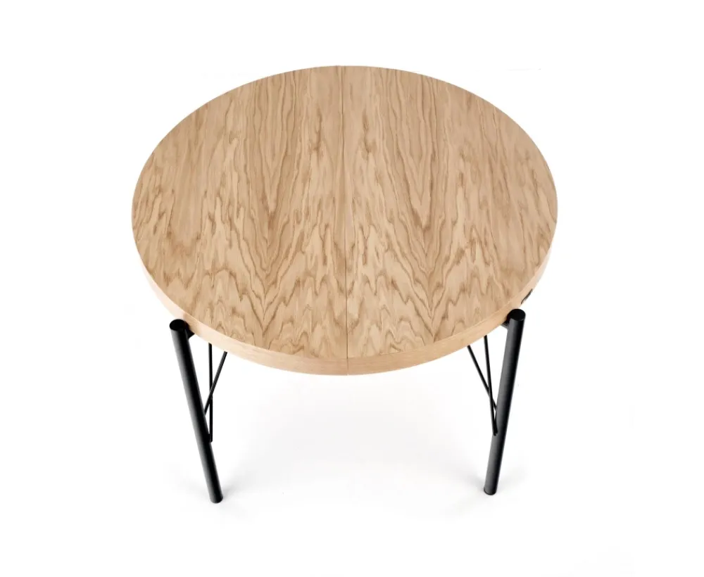 Halmar Stoły*INFERNO stół rozkładany dąb naturalny - czarny (2p=1szt)1 sztuka