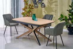 Halmar Stoły*JAMES stół rozkładany, naturalny / czarny (2p=1szt)1 sztuka