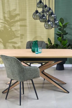 Halmar Stoły*JAMES stół rozkładany, naturalny / czarny (2p=1szt)1 sztuka