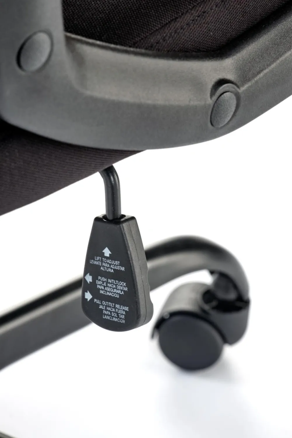 Halmar Fotele*JENSEN fotel gabinetowy, czarny - popielaty - czerwony1 sztuka