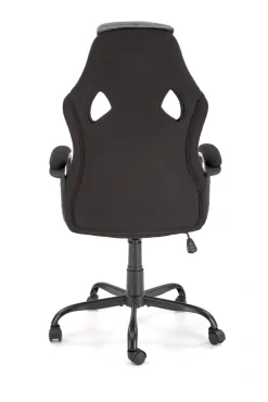 Halmar Fotele*JENSEN fotel gabinetowy, czarny - popielaty - czerwony1 sztuka