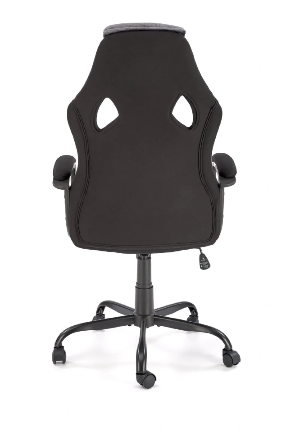 Halmar Fotele*JENSEN fotel gabinetowy, czarny - popielaty - czerwony1 sztuka