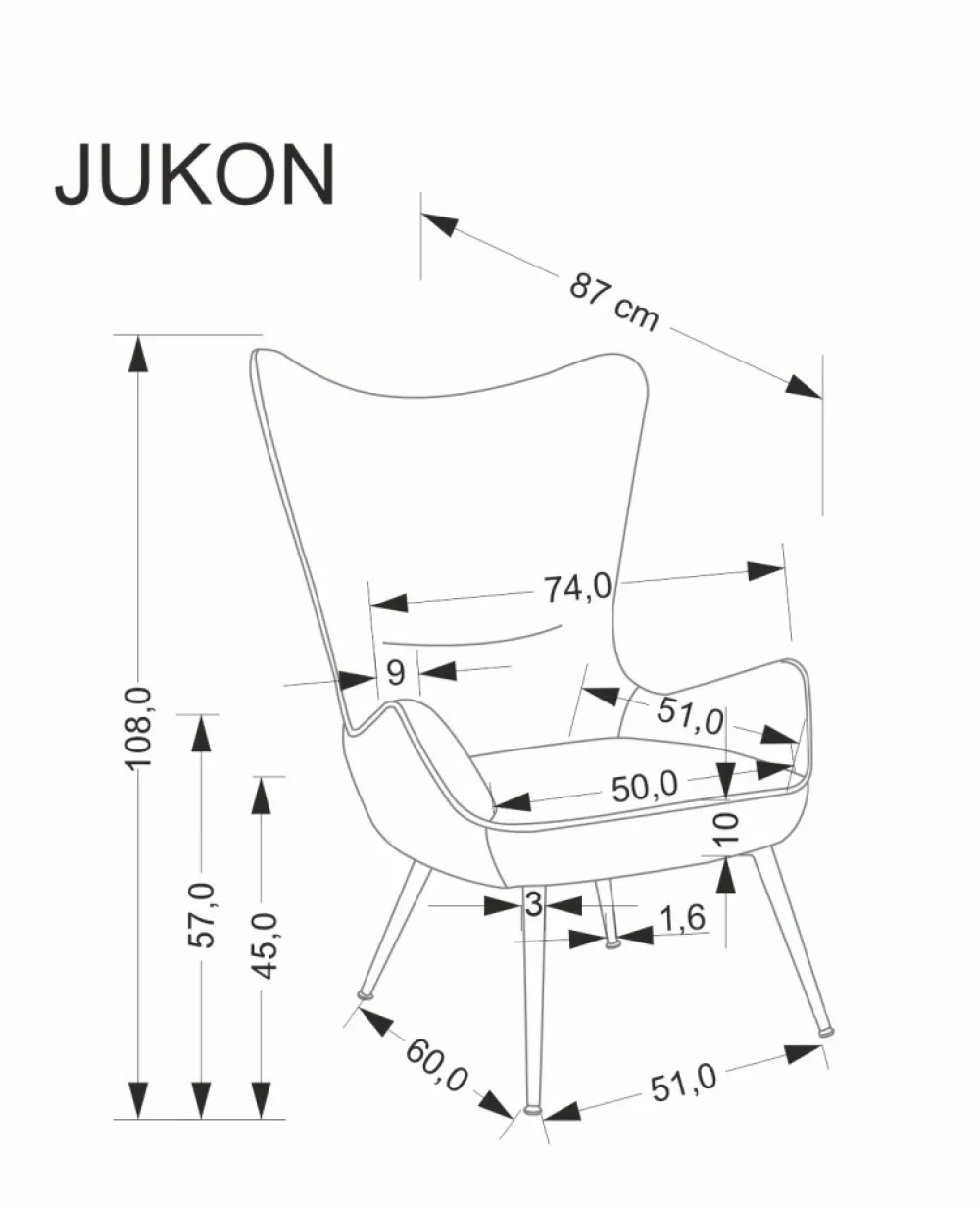 Halmar Fotele*JUKON fotel wypoczynkowy popielaty (1p=1szt)1 sztuka