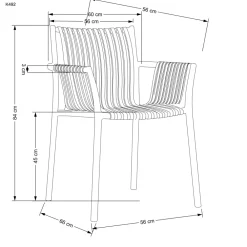 Halmar Meble Ogrodowe|Krzesła*K492 krzesło biały (1p=4szt)1 sztuka