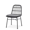 Halmar Meble Ogrodowe|Meble Ogrodowe*K401 krzesło czarny / popielaty (1p=4szt)1 sztuka
