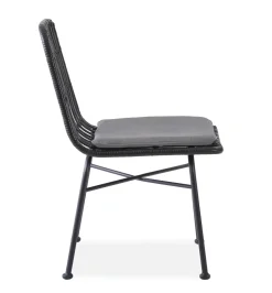 Halmar Meble Ogrodowe|Meble Ogrodowe*K401 krzesło czarny / popielaty (1p=4szt)1 sztuka