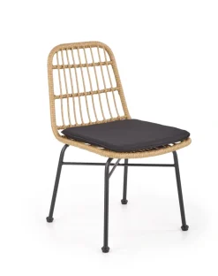 Halmar Meble Ogrodowe|Meble Ogrodowe*K401 krzesło naturalny / czarny (1p=4szt)1 sztuka