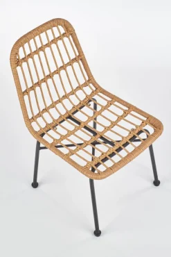 Halmar Meble Ogrodowe|Meble Ogrodowe*K401 krzesło naturalny / czarny (1p=4szt)1 sztuka