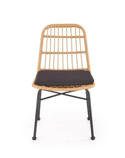 Halmar Meble Ogrodowe|Meble Ogrodowe*K401 krzesło naturalny / czarny (1p=4szt)1 sztuka