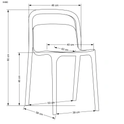 Halmar Meble Ogrodowe|Krzesła*K490 krzesło plastik biały (1p=4szt)1 sztuka