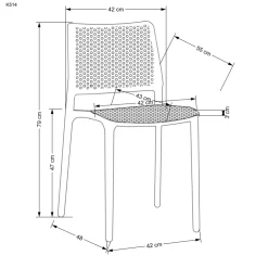 Halmar Meble Ogrodowe|Krzesła*K514 krzesło pomarańczowy (1p=4szt)1 sztuka