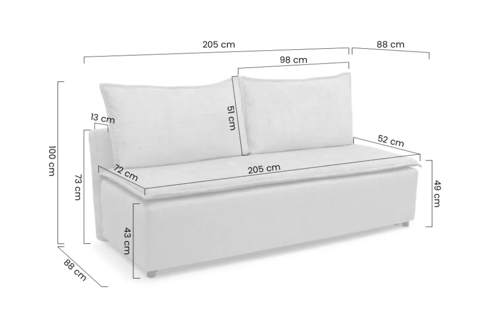 Kanapy I Sofy Do Salonu|Sofy Dwuosobowe*Kanapa Firioza z funkcją spania / Tilia 17