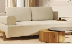 Wajnert Kanapy I Sofy Do Salonu|Sofy Trzyosobowe*Kanapa rozkładna z drewnianym stolikiem Tiny