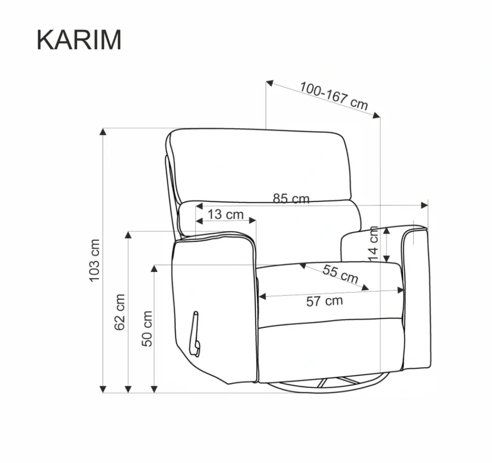 Halmar Fotele*KARIM fotel wypoczynkowy popielaty (2p=1szt)1 sztuka