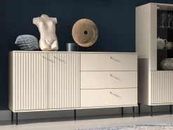 ML Meble Komody*Kaszmirowa komoda z szafką i dwiema szufladami Sophie 04 2D3S