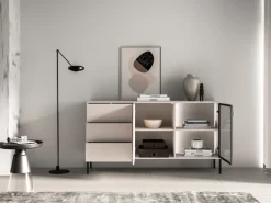 ML Meble Komody Do Biura|Komody Młodzieżowe*Kaszmirowa komoda z szufladami i witryna Barnee 02