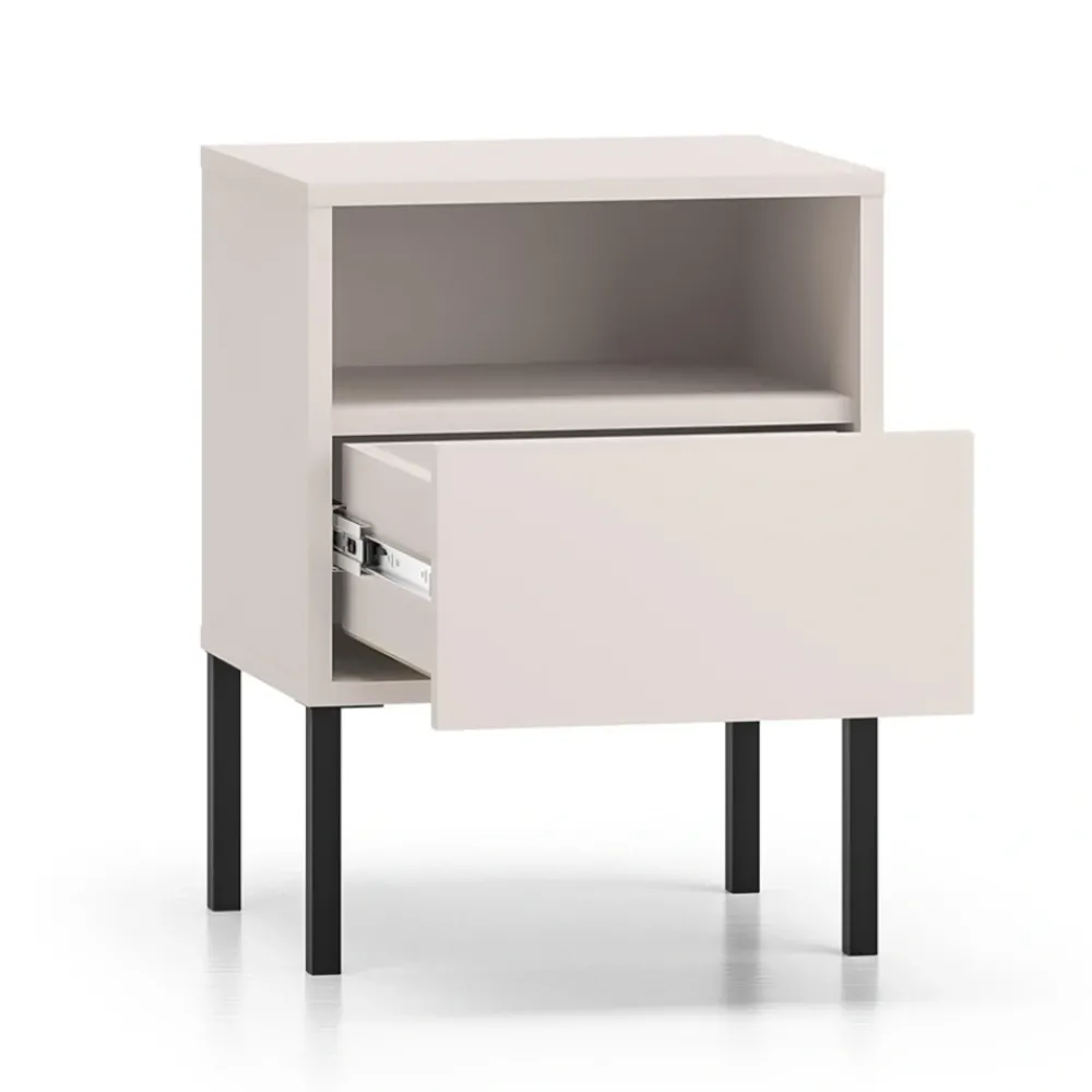 ML Meble Szafki Nocne Do Pokoju Młodzieżowego|Szafki Nocne Do Sypialni*Kaszmirowa szafka nocna na wysokich nóżkach Barnee 05