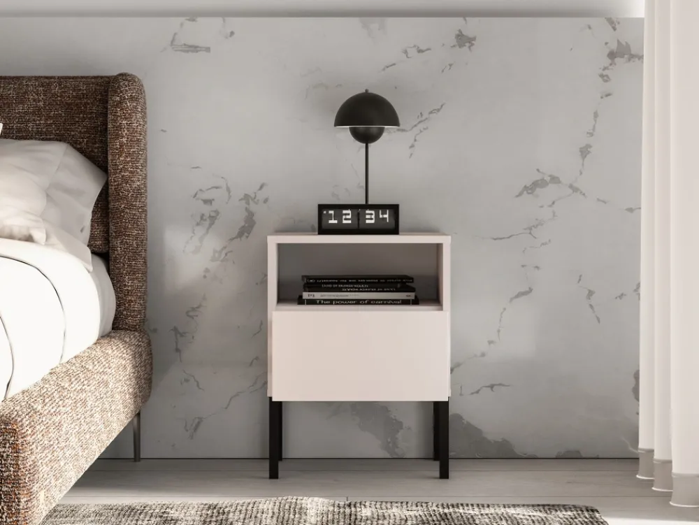 ML Meble Szafki Nocne Do Pokoju Młodzieżowego|Szafki Nocne Do Sypialni*Kaszmirowa szafka nocna na wysokich nóżkach Barnee 05