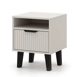 Dzieci Mebelbos Szafki Nocne Do Pokoju Młodzieżowego|Szafki Nocne Do Pokoju Dziecięcego*Kaszmirowa szafka nocna 1S, ryflowany front BORG DUO