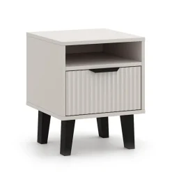 Dzieci Mebelbos Szafki Nocne Do Pokoju Młodzieżowego|Szafki Nocne Do Pokoju Dziecięcego*Kaszmirowa szafka nocna 1S, ryflowany front BORG DUO