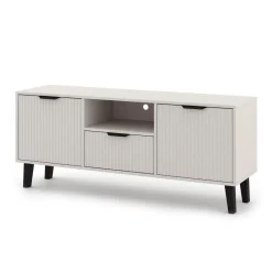 Mebelbos Szafki Rtv Do Salonu|Szafki Rtv*Kaszmirowa szafka RTV z szufladą 2D1S, ryflowane fronty BORG DUO