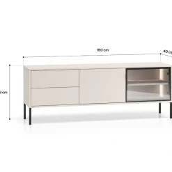 ML Meble Szafki Rtv Do Salonu|Szafki Rtv*Kaszmirowa szafka RTV z wysokimi nóżkami Barnee 04