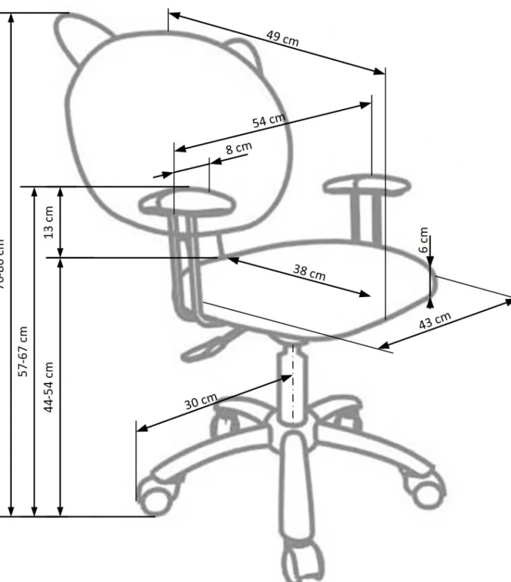 Halmar Fotele*KITTY fotel młodzieżowy różowy1 sztuka