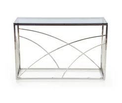 Halmar Biurka*KN5 kosolka, stelaż - srebrny, szkło - dymiony (1p=1szt)1 sztuka