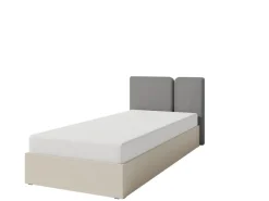 Meblar Łóżka Młodzieżowe|Łóżka Do Sypialni*Łóżko 90 cm ze stelażem metalowym i pojemnikeim Luca LC13 beż piaskowy