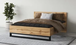 Helvetia Łóżka Do Sypialni|Łóżka Drewniane*Łóżko do sypialni 140x200 bez stelaża Halle S dąb wotan