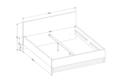 Helvetia Łóżka Do Sypialni|Łóżka Drewniane*Łóżko do sypialni 180x200 ze stelażem i pojemnikiem na pościel Halle S dąb wotan