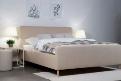 Hauss Łóżka Do Sypialni|Łóżka Tapicerowane*Łóżko tapicerowane 160x200 beżowe Bella Cord 205.16
