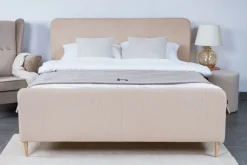 Hauss Łóżka Do Sypialni|Łóżka Tapicerowane*Łóżko tapicerowane 160x200 beżowe Bella Cord 205.16