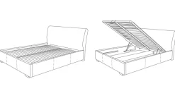 Hauss Łóżka Do Sypialni|Łóżka Tapicerowane*Łóżko tapicerowane 160x200 beżowe Koral Piano 03