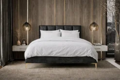 Hauss Łóżka Do Sypialni|Łóżka Tapicerowane*Łóżko tapicerowane 160x200 grafitowe Gaja Touch Me 09