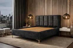 Hauss Łóżka Do Sypialni|Łóżka Tapicerowane*Łóżko tapicerowane 160x200 grafitowe Gaja Touch Me 09
