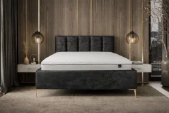 Hauss Łóżka Do Sypialni|Łóżka Tapicerowane*Łóżko tapicerowane 160x200 grafitowe Gaja Touch Me 09