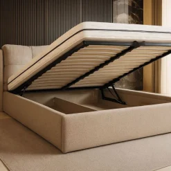 Hauss Łóżka Do Sypialni|Łóżka Tapicerowane*Łóżko tapicerowane 160x200 z poduchami Novio beżowe Sole 05